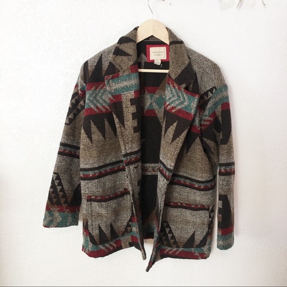Forever 2 Boho Aztec Print Coat 